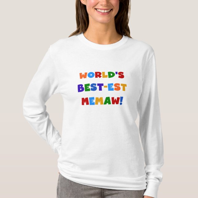 Helle T-Shirts des Gut-est Memaw der Welt Farb (Vorderseite)