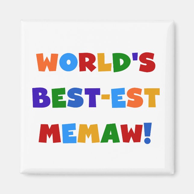 Helle T-Shirts des Gut-est Memaw der Welt Farb Magnet (Vorne)