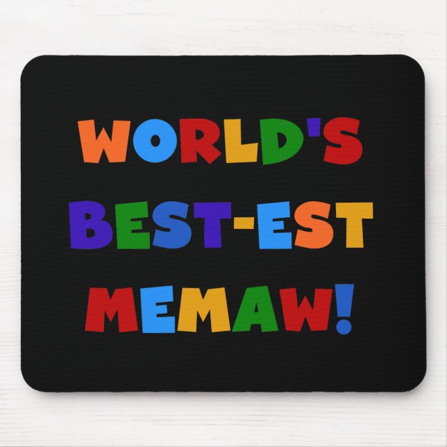 Helle T-Shirts des Gut-est Memaw der Welt Farb Mousepad (Vorne)