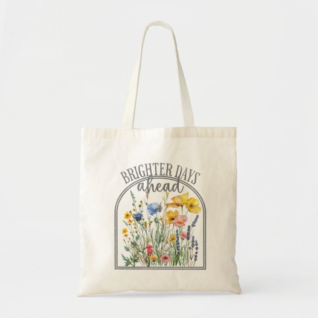 Helle Tage Vorn Wildblume Tragetasche (Vorne)