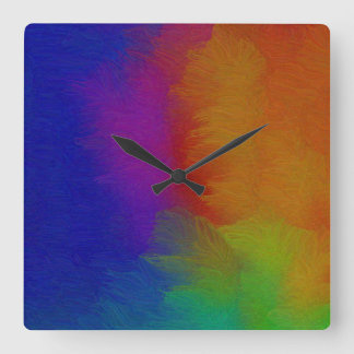 Helle Textur Quadratische Wanduhr