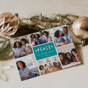 Helle Tidings Holiday Foto Collage Card Feiertagskarte
