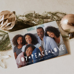 Helle Tidings Holiday Foto Collage Card Feiertagskarte