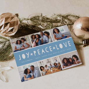 Helle Tidings Holiday Foto Collage Card Feiertagskarte