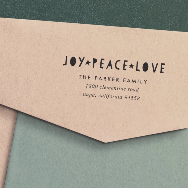 Helle Tidings Holiday Rücksendeadresse Permastempel (Von Creator hochgeladen)