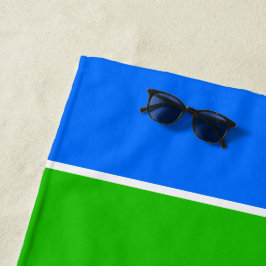 Helle, tropisch grüne, blaue Streifen Strandtuch