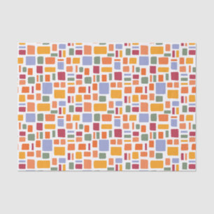 Helle Tropische Farben Wonky Plätze & Rechtecke Seidenpapier
