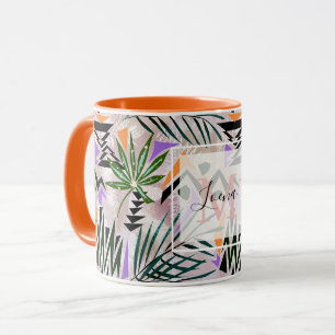 Helle tropische hawaiianische Illustration, Zwei-T Tasse