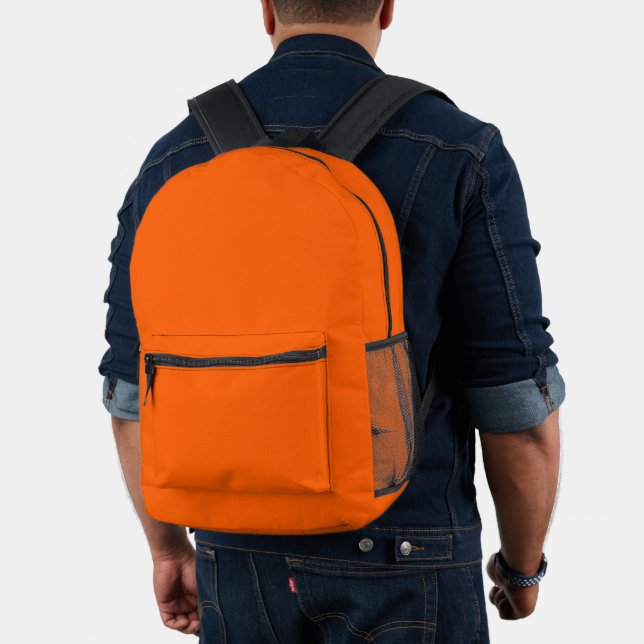 Helle True Orange Solid Color Bedruckter Rucksack (Insitu (Modell))