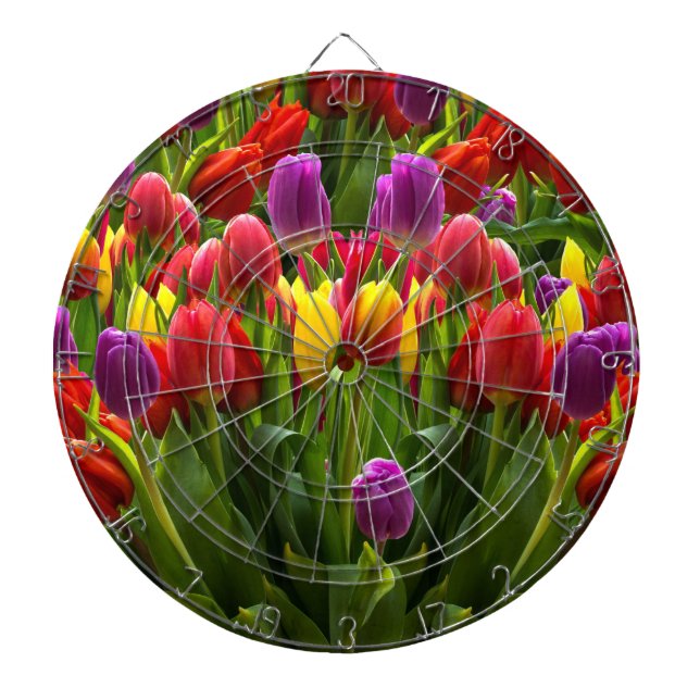 Helle Tulips Dartscheibe (vorne)