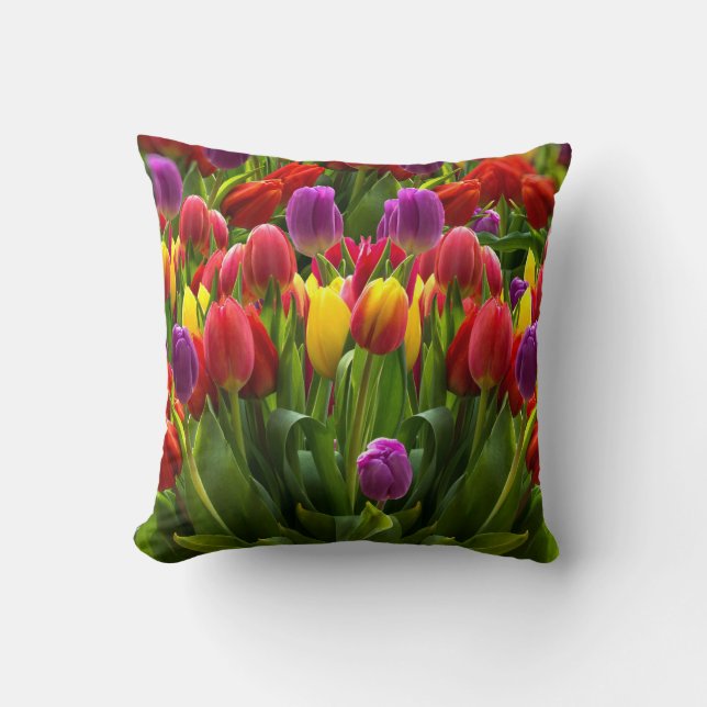 Helle Tulips Kissen (Vorderseite)