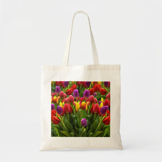 Helle Tulips Tragetasche (Vorne)
