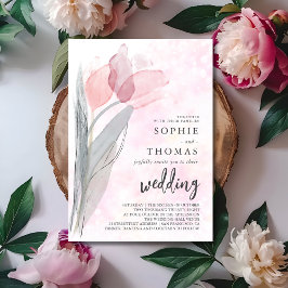 Helle Tulpenhochzeit Einladung