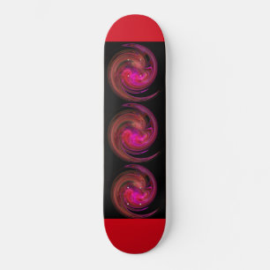 HELLE TURBULENZ, schwarzes rotes lila rosa Braun Skateboard