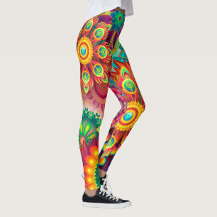 Helle und bunte abstrakte Leggings
