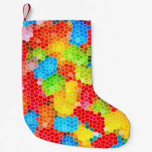 Helle und bunte einzigartige Muster Kleiner Weihnachtsstrumpf