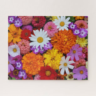 Helle und farbenfrohe Blume botanischer Blumen Puzzle