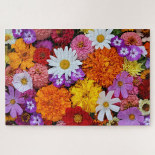 Helle und farbenfrohe Blume botanischer Blumen Puzzle