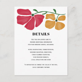 Helle und farbenfrohe Hochzeitsdetails im Jugendst Begleitkarte