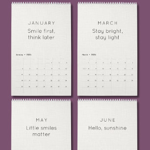 Helle und farbenfrohe Inspirations-Wandkalender Kalender