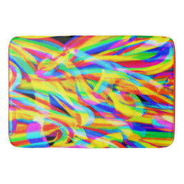 Helle und farbenfrohe Neonmuster Art Badematte