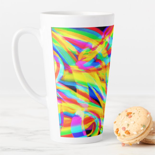 Helle und farbenfrohe Neonmuster Art Milchtasse (Beispiel)