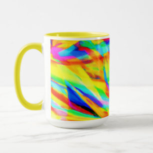 Helle und farbenfrohe Neonmuster Art Tasse