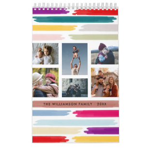 Helle und farbenfrohe Pinselstriche 12 Monate Foto Kalender
