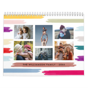 Helle und farbenfrohe Pinselstriche 12 Monate Foto Kalender