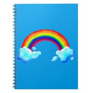 Helle und farbenfrohe Regenbogen Notizblock