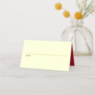 Helle und farbenfrohe Rosa- und Orangefarbene Hoch Platzkarte