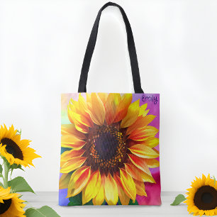 Helle und farbenfrohe Sonnenblumenbeutel