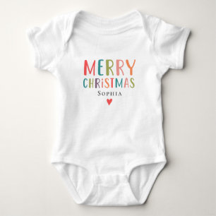 Helle und farbenfrohe Weihnachtslieder Baby Strampler