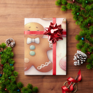 Helle und festliche Weihnachtspapiergestaltung Geschenkpapier