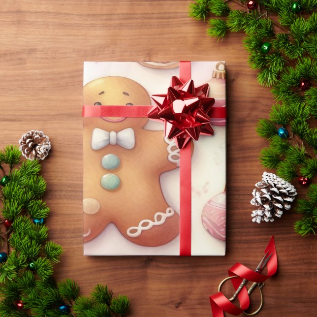 Helle und festliche Weihnachtsverpackung Geschenkpapier (Feiertagsgeschenk)