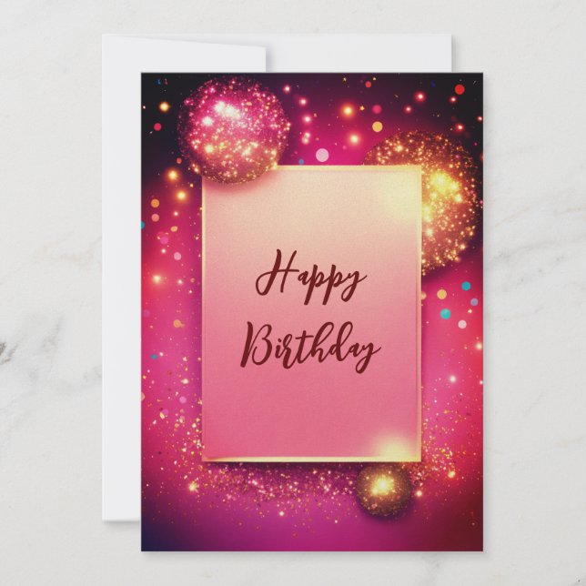 Helle und fröhliche Geburtstagskarte! Dankeskarte (Vorderseite)