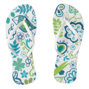 Helle und fröhliche Outdoor-Szene Umdrehe Flop Flip Flops