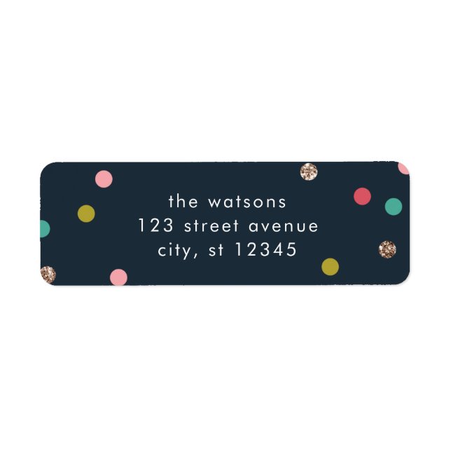 Helle und fröhliche Rücksendeadressen-Aufkleber (Vorne)