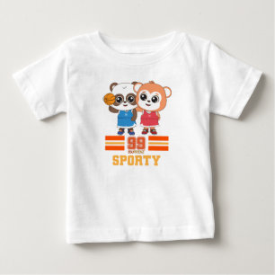 Helle und Fun Animal Frienz-Zeichen Baby T-shirt