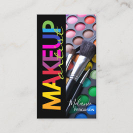 Helle und Fun Makeup Palette mit Pinsel MUA Visitenkarte