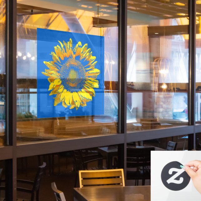Helle und glorreiche Sonnenblume Fensteraufkleber (Restaurantfenster)