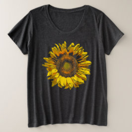 Helle und glorreiche Sonnenblume Große Größe T-Shirt
