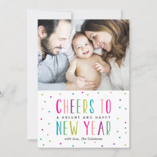 Helle und glückliche Neujahrskarten Feiertagskarte