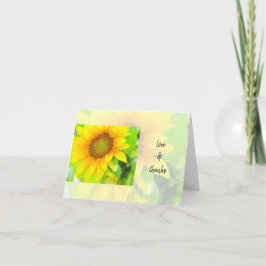 Helle und heitere Gelbblüte Dankeskarte