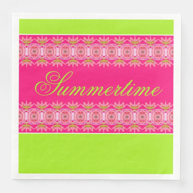 Helle und Hübsche Sommerzeit Serviette (Vorderseite)