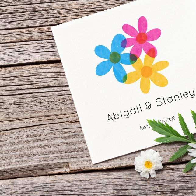 Helle und kühne Hippie-Blume Frühjahrssehen Serviette (Von Creator hochgeladen)