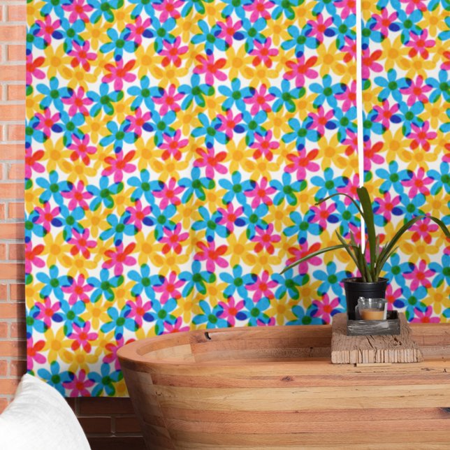 Helle und kühne Hippie-Blume Frühlingsfloral Stoff (Von Creator hochgeladen)