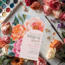helle und kühne lebhafte florale Brautparty-Einlad