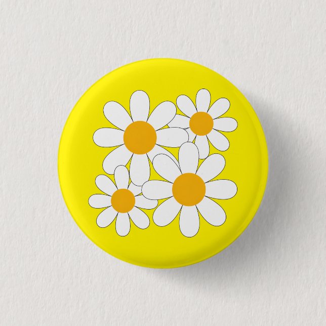 Helle und kühne Margerite Button (Vorderseite)