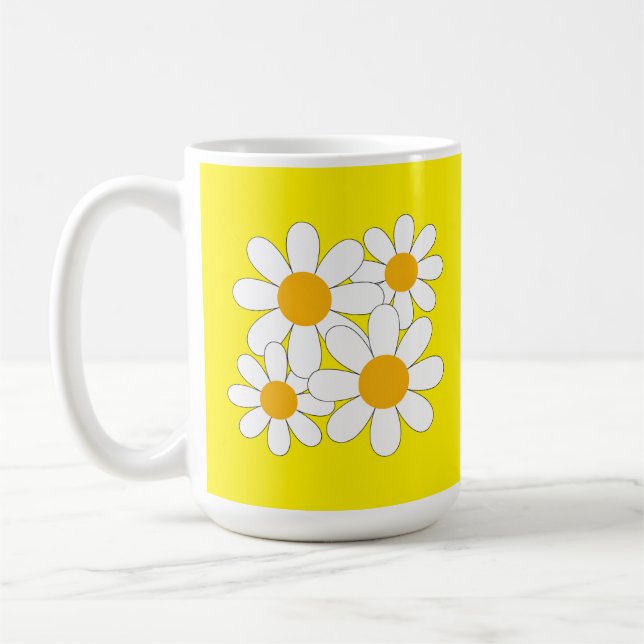 Helle und kühne Margerite Kaffeetasse (Links)